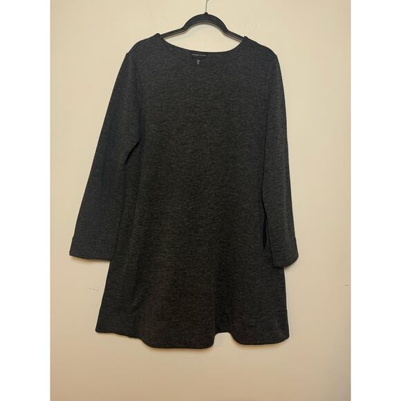 Adrienne Flare Dress with Pockets Gray tailored in back Size L - Picture 1 of 6
